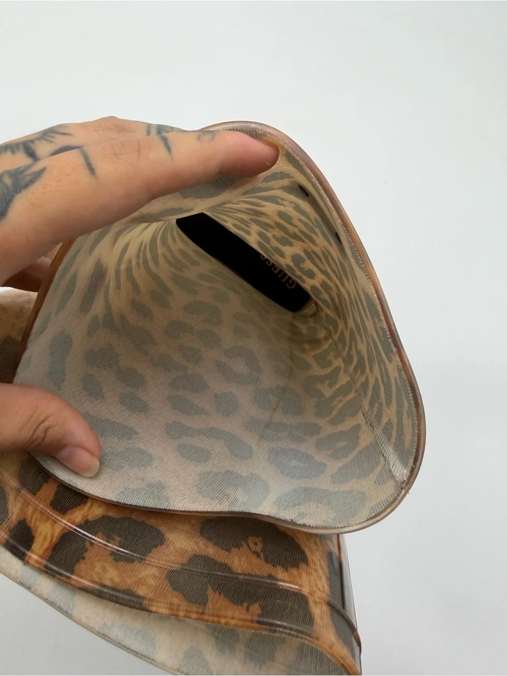 Guess Leopard Print Rain Boots Women’s Size 8 Waterproof Rubber Mid Calf